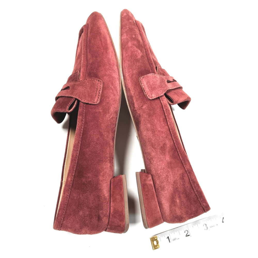 Clarks Suede Womans Loafers Pale Red Brown - Picture 6 of 10